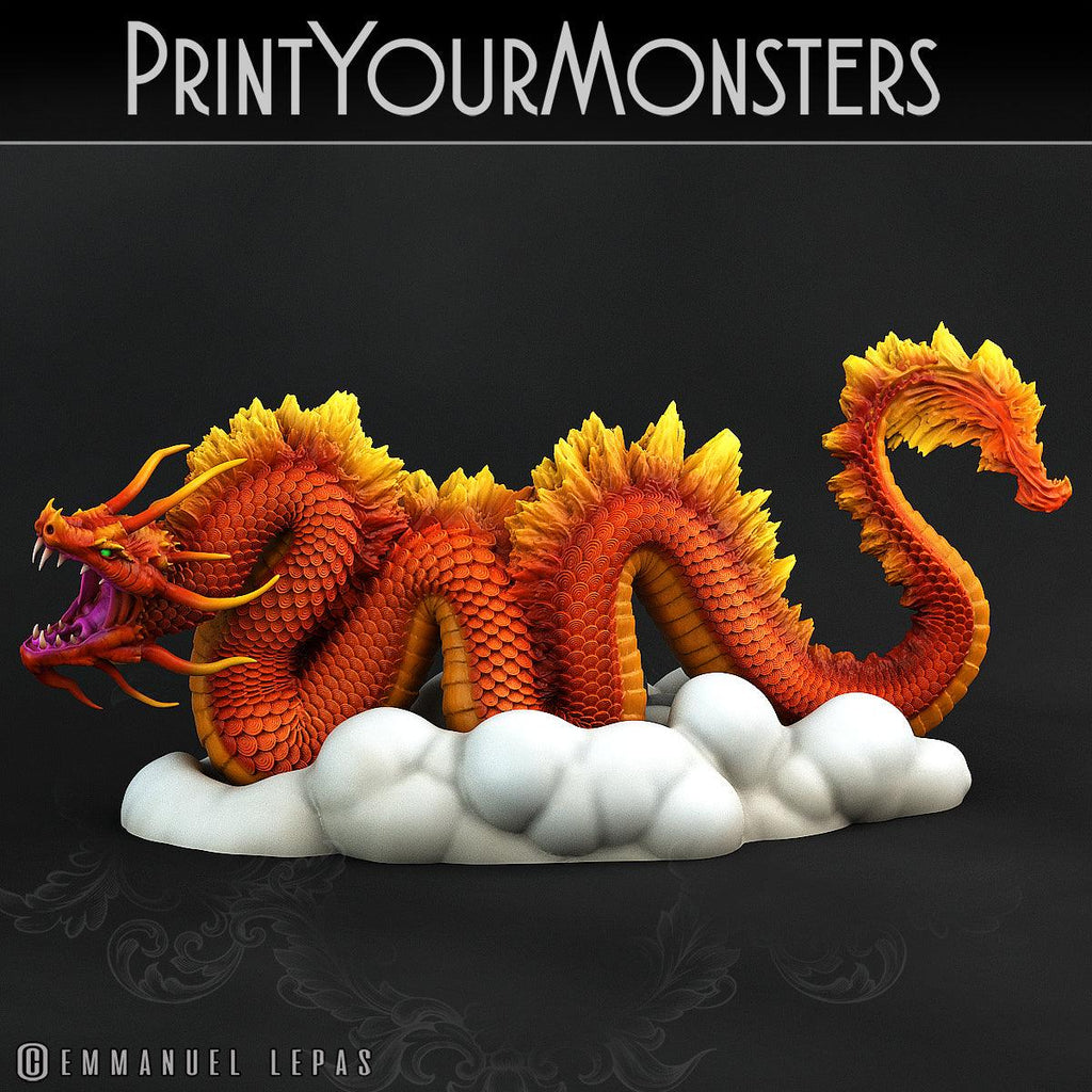 3D Printed Print Your Monsters Cloud Tatsu Total Serpents 28mm - 32mm D&D Wargaming