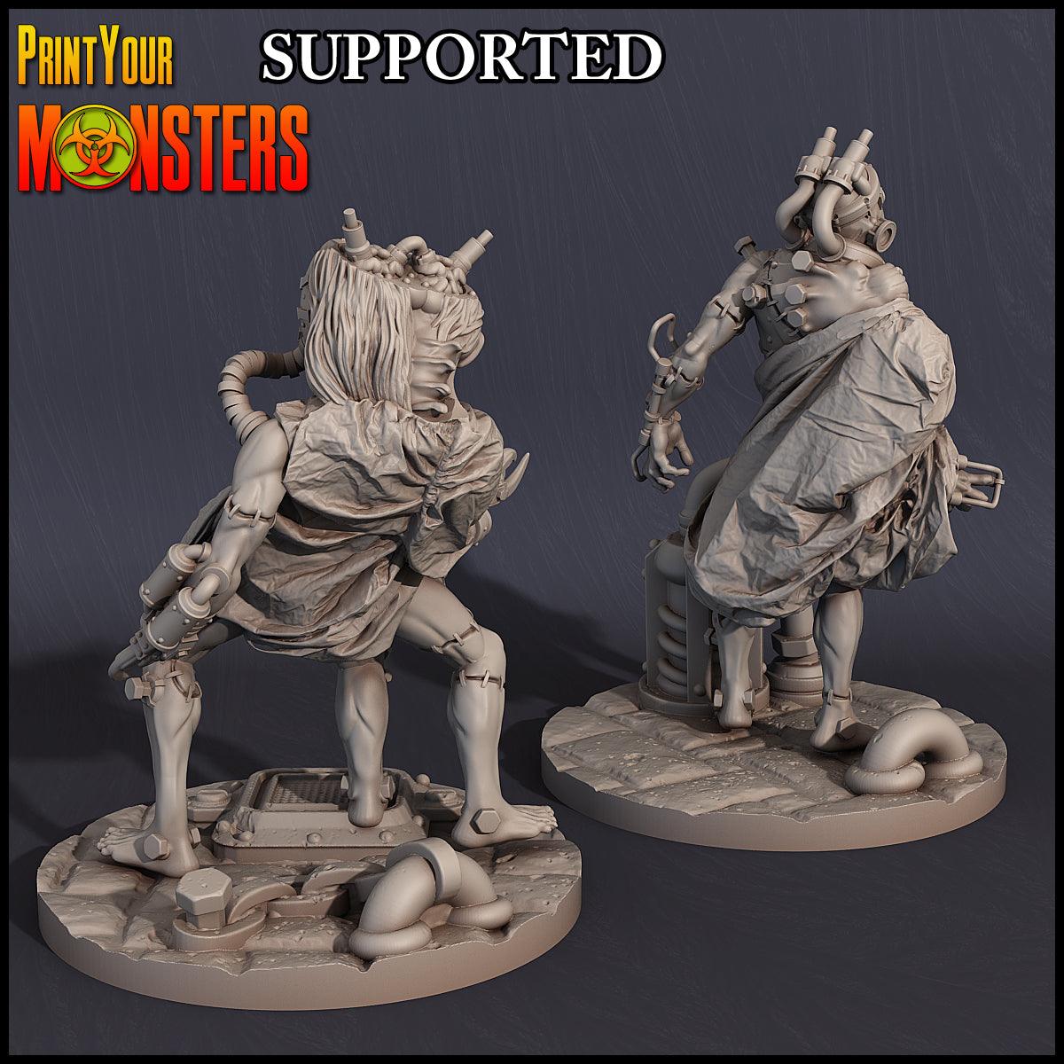 3D Printed Print Your Monsters Cyber Patients Horrifying Laboratory Pack 28mm - 32mm D&D Wargaming