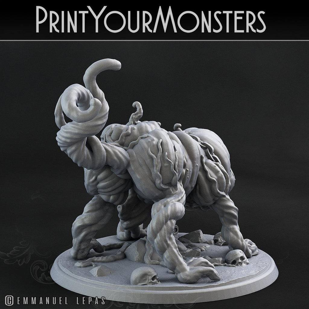 3D Printed Print Your Monsters Dangerous Pumpkin Dog 1 Attack Pack II 28mm - 32mm D&D Wargaming