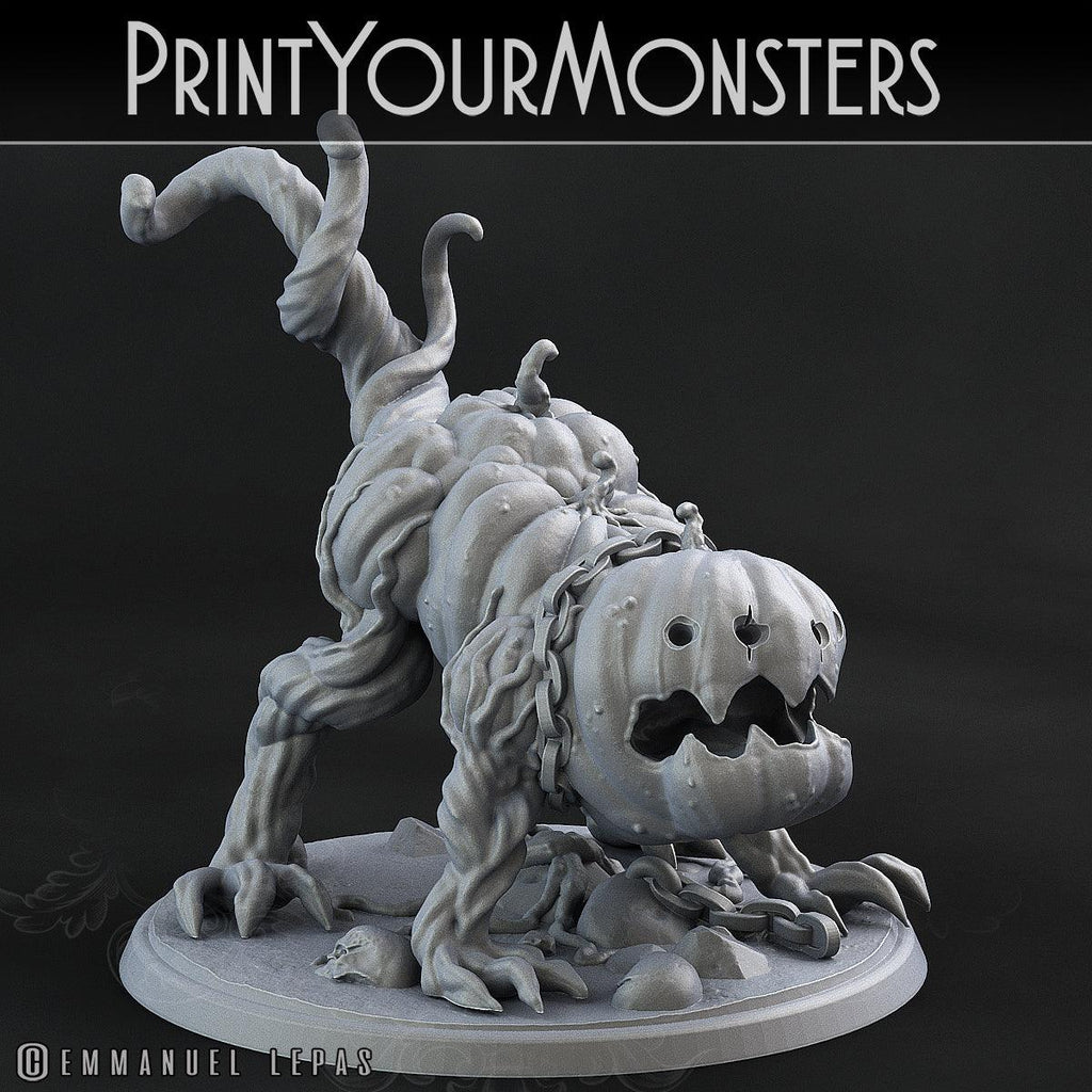 3D Printed Print Your Monsters Dangerous Pumpkin Dog 1 Attack Pack II 28mm - 32mm D&D Wargaming