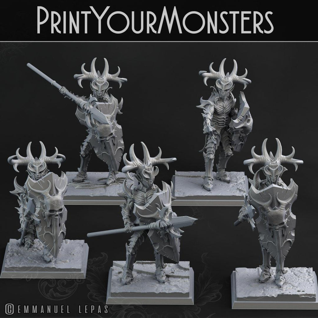 3D Printed Print Your Monsters Dark Elves Full Army Set 28mm - 32mm D&D Wargaming