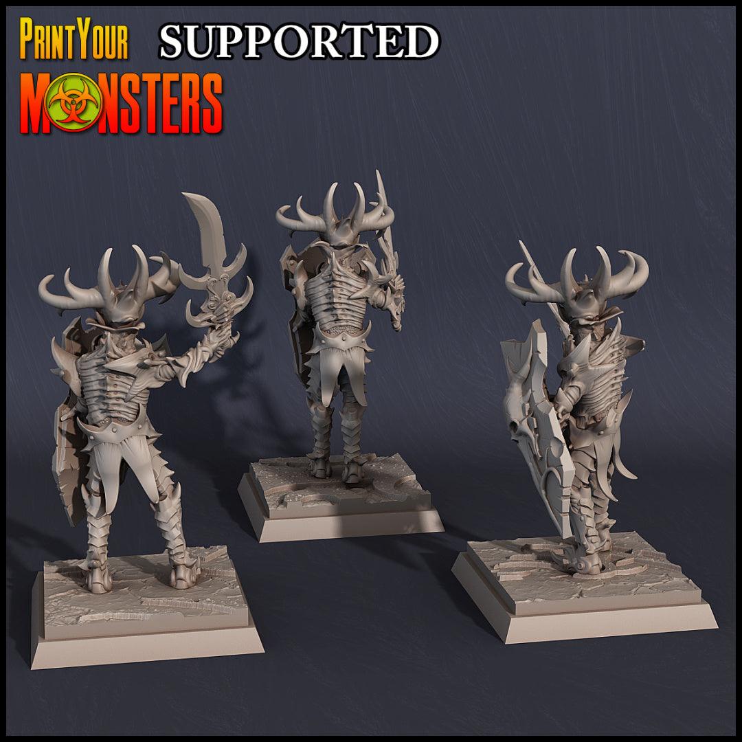 3D Printed Print Your Monsters Dark Elves Sword Soldiers Set 28mm - 32mm D&D Wargaming