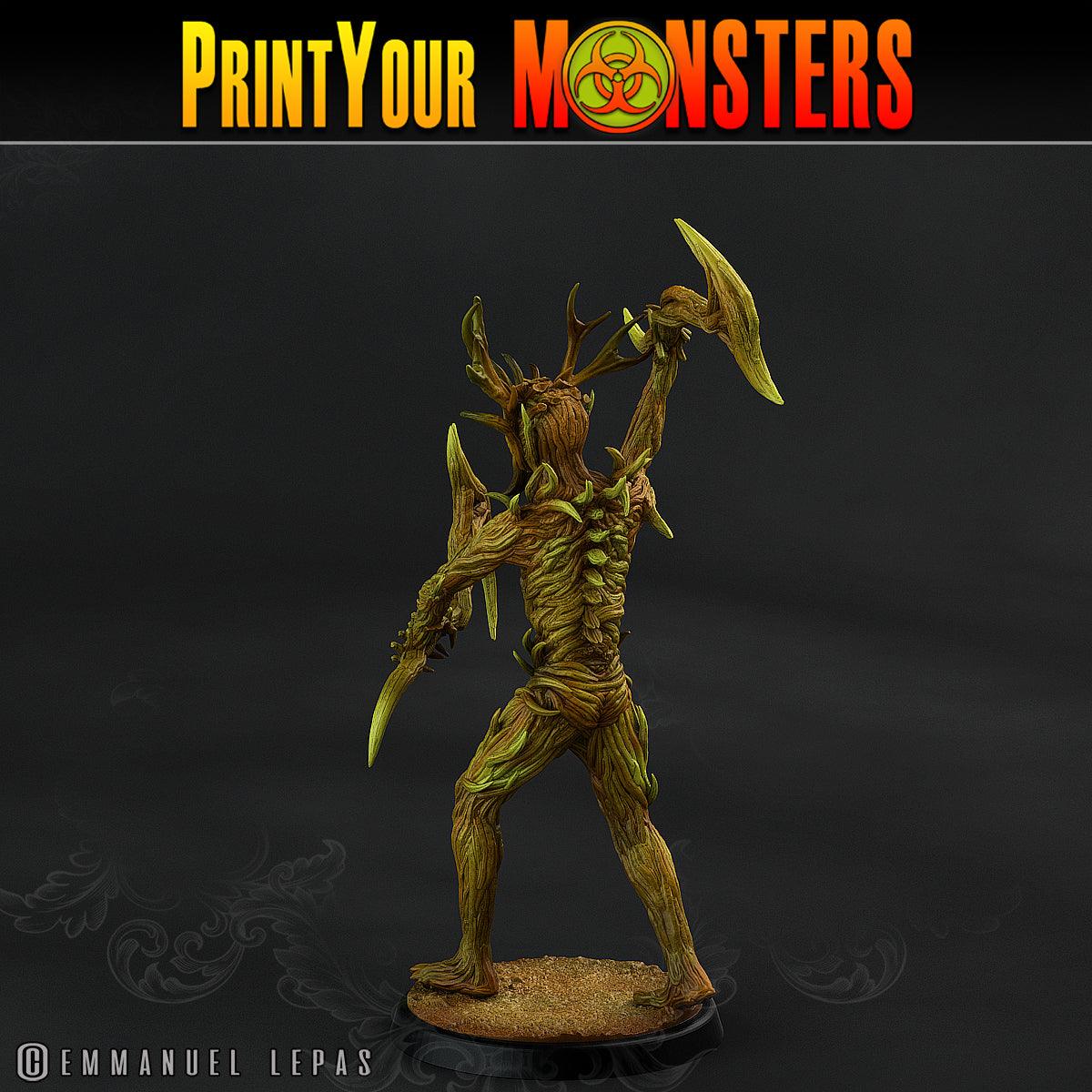 3D Printed Print Your Monsters Dark Tree Men The Shadowcreep Wood Set 28mm - 32mm D&D Wargaming