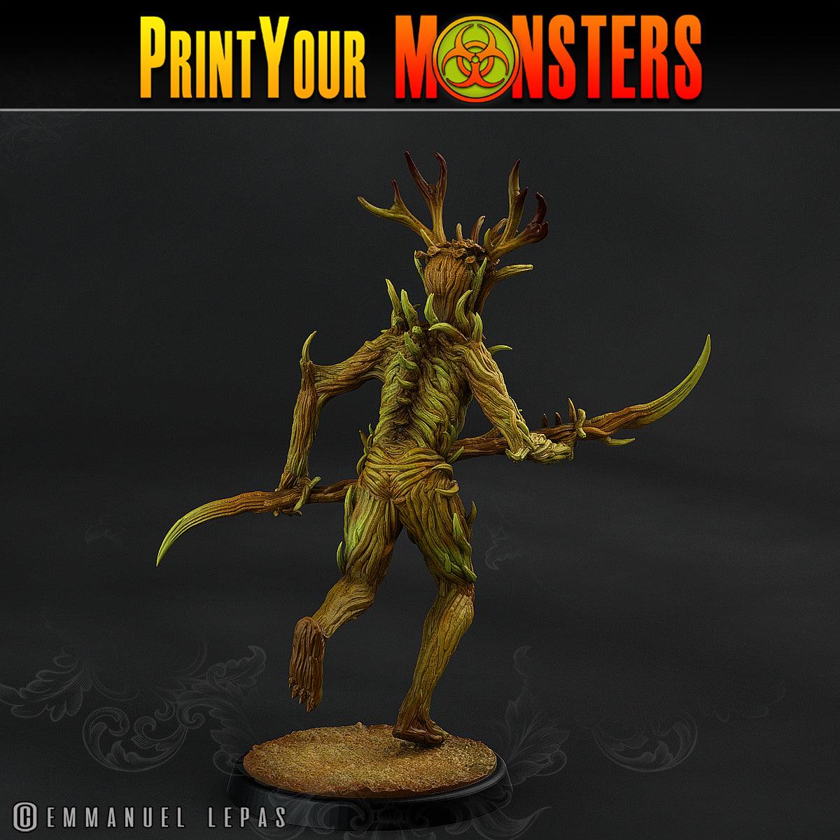 3D Printed Print Your Monsters Dark Tree Men The Shadowcreep Wood Set 28mm - 32mm D&D Wargaming