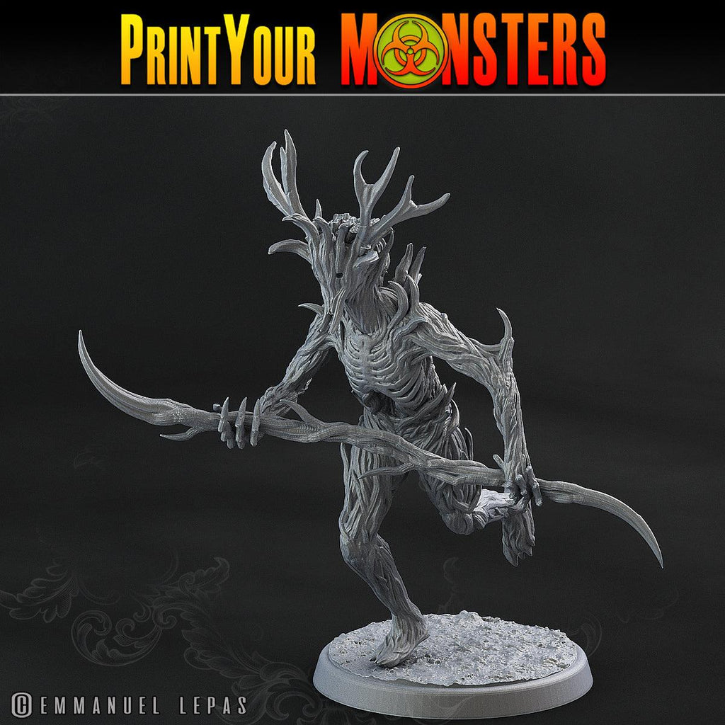 3D Printed Print Your Monsters Dark Tree Men The Shadowcreep Wood Set 28mm - 32mm D&D Wargaming