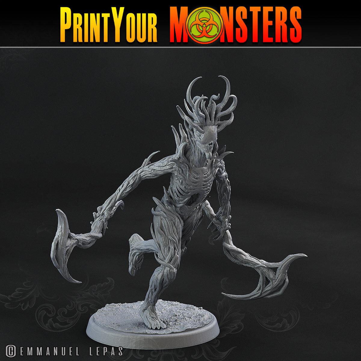 3D Printed Print Your Monsters Dark Tree Men The Shadowcreep Wood Set 28mm - 32mm D&D Wargaming