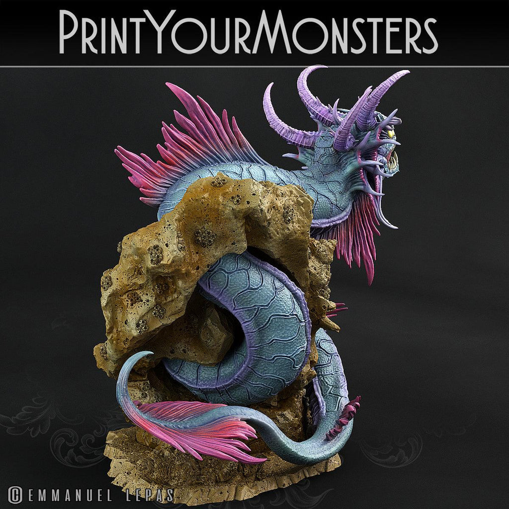 3D Printed Print Your Monsters Death Jester Eel Lurkers of the Deep 28mm - 32mm D&D Wargaming