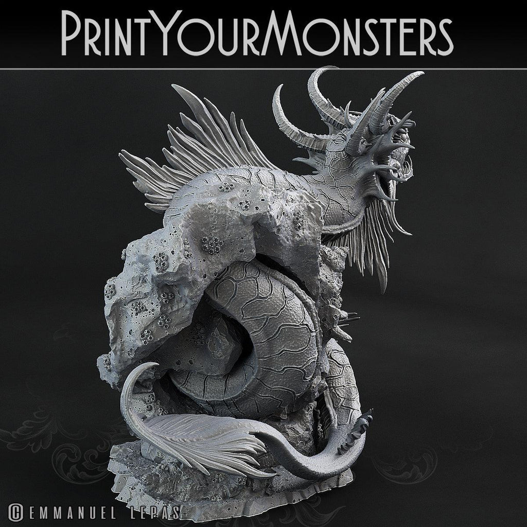 3D Printed Print Your Monsters Death Jester Eel Lurkers of the Deep 28mm - 32mm D&D Wargaming