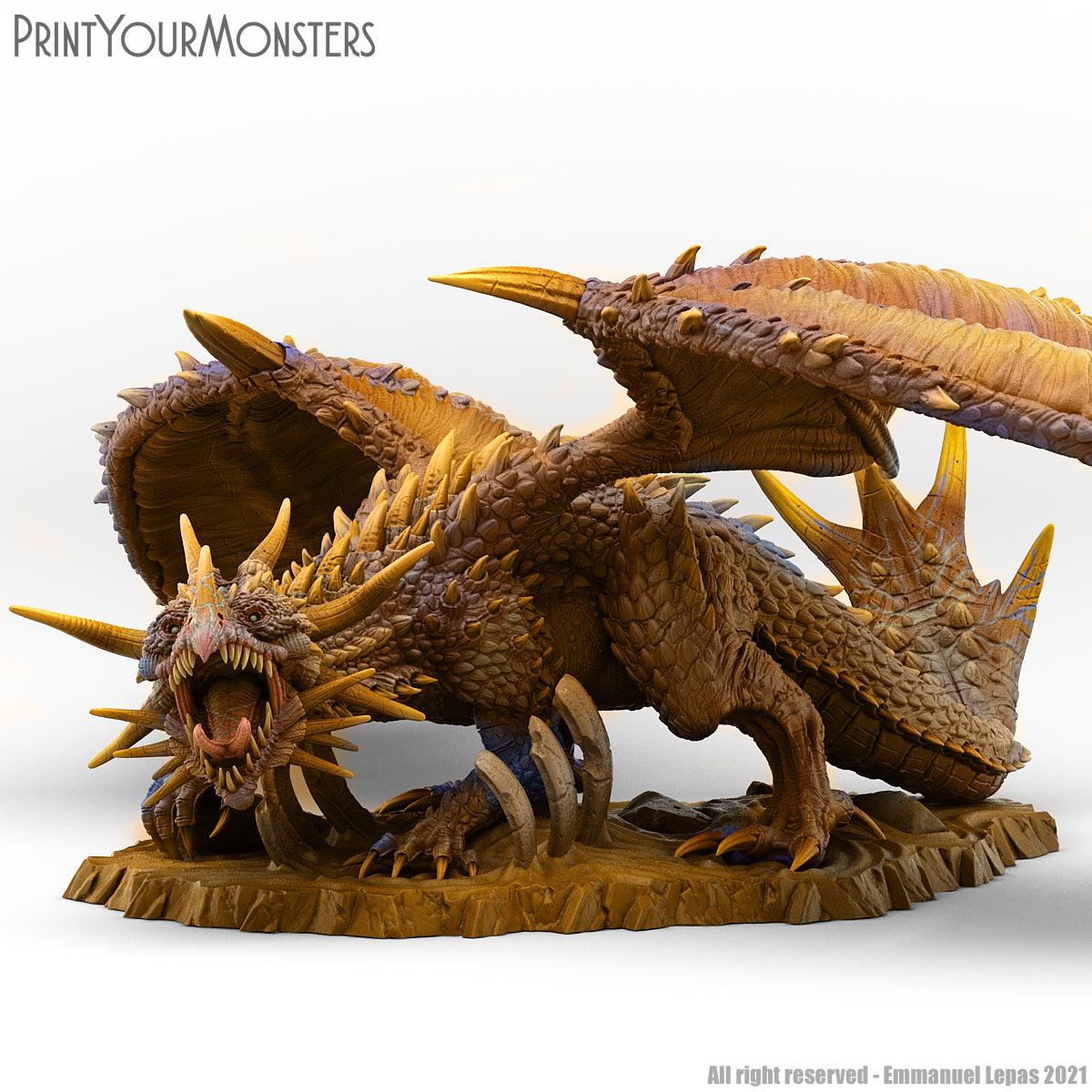 3D Printed Print Your Monsters Desert Dragon Desert Orcs Set 28mm - 32mm D&D Wargaming