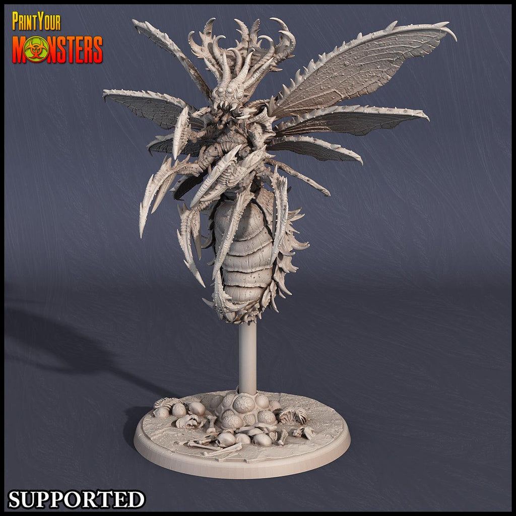 3D Printed Print Your Monsters Flying Wasp Bee Queen The Infernal Hive 28mm - 32mm D&D Wargaming