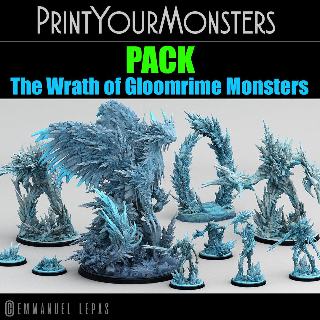 3D Printed Print Your Monsters Frozen Skeletons The Wrath of Gloomrime Monsters Part I Set 28mm - 32mm D&D Wargaming