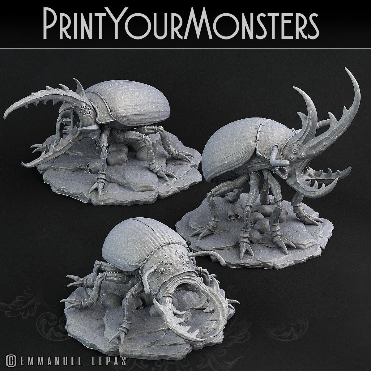 3D Printed Print Your Monsters Giant Beetles Total Insects 28mm - 32mm D&D Wargaming