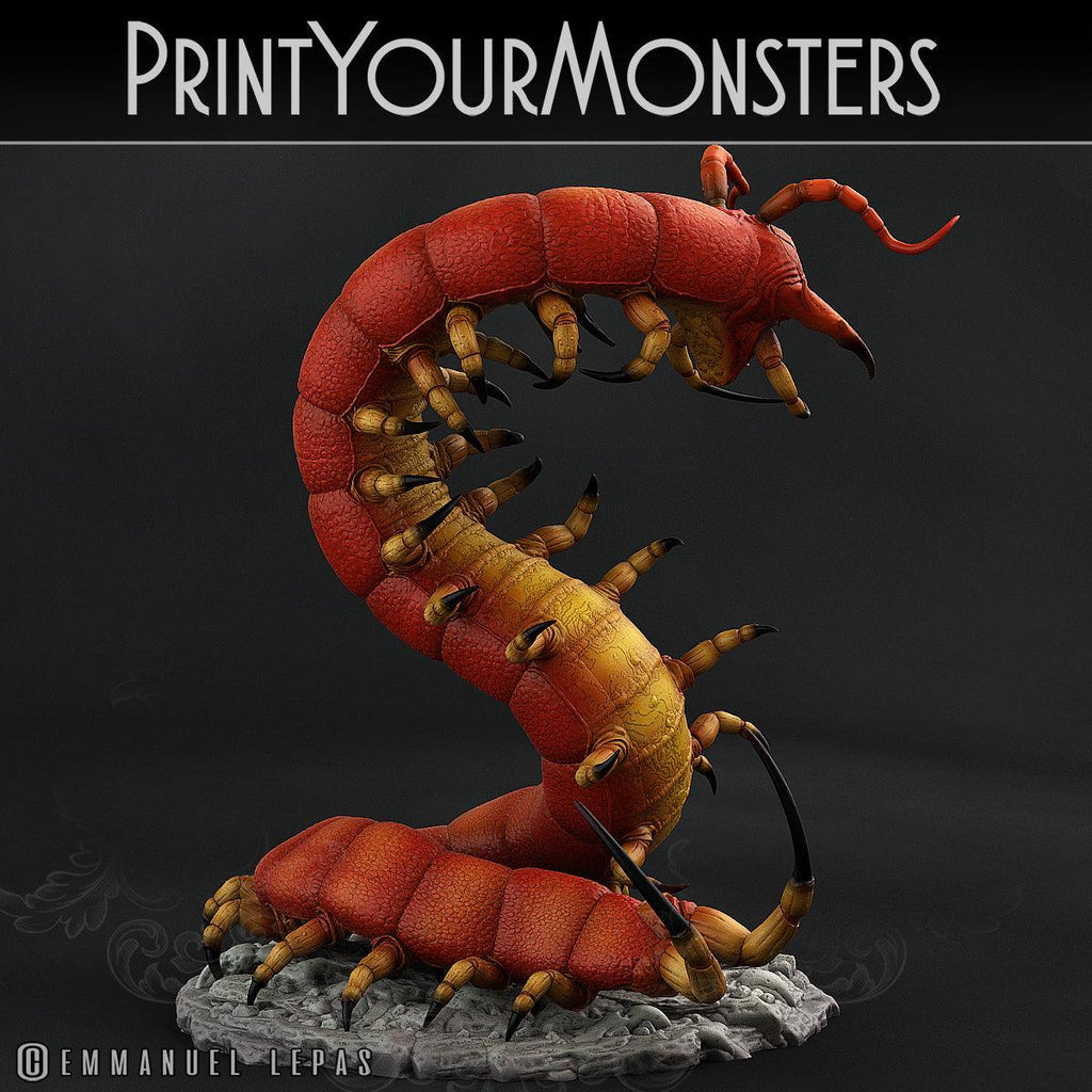 3D Printed Print Your Monsters Giant Centipede Total Insects 28mm - 32mm D&D Wargaming