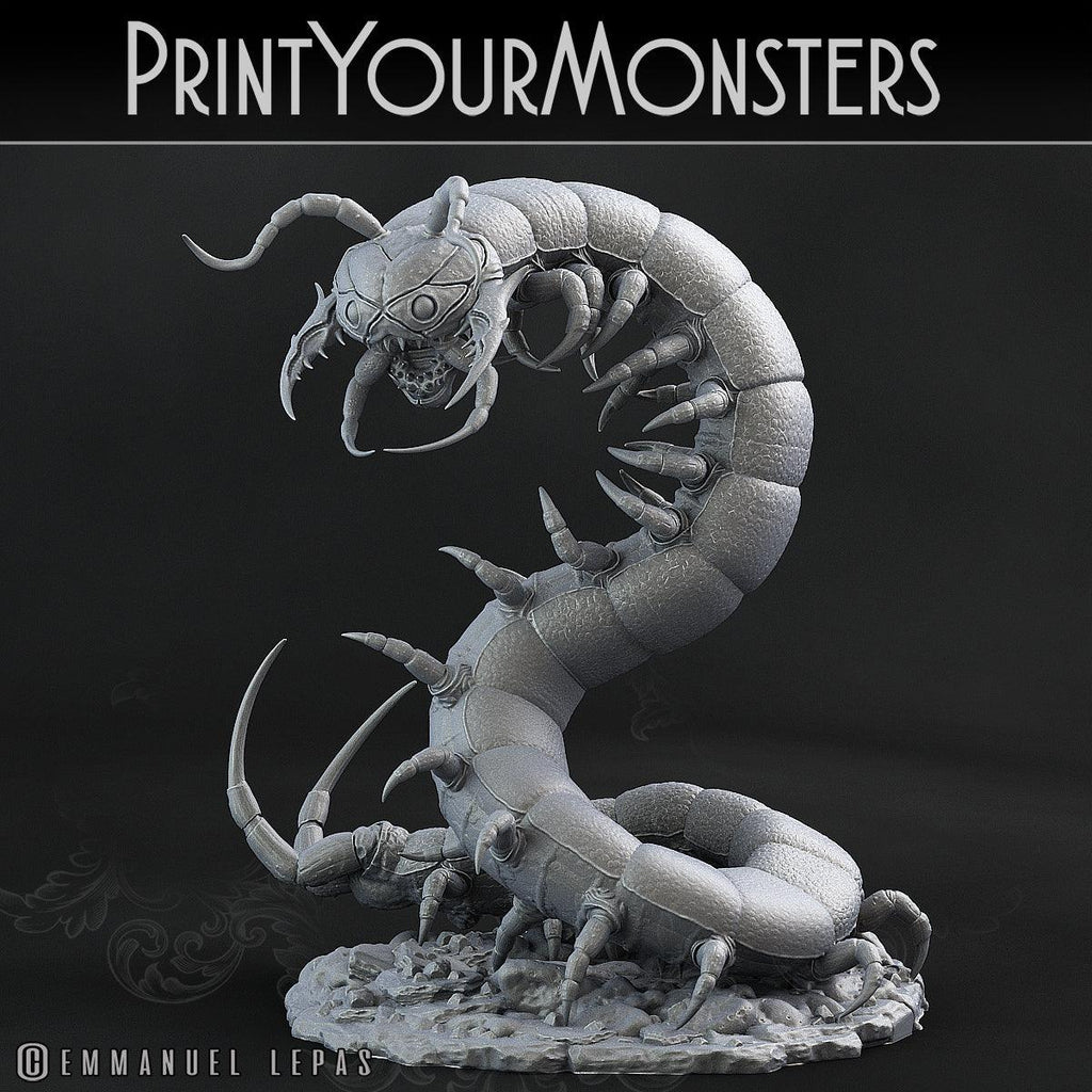 3D Printed Print Your Monsters Giant Centipede Total Insects 28mm - 32mm D&D Wargaming