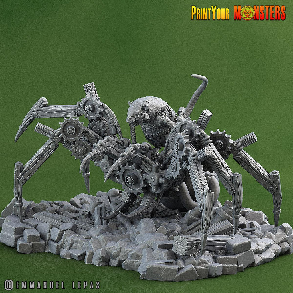 3D Printed Print Your Monsters Giant Mechanic Spiders and Riders The Toxic Rats Domination Set 28mm - 32mm D&D Wargaming