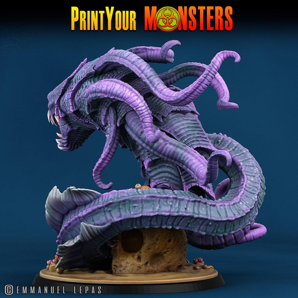 3D Printed Print Your Monsters Giant Searaleth The Searakin Domination Set 28mm - 32mm D&D Wargaming