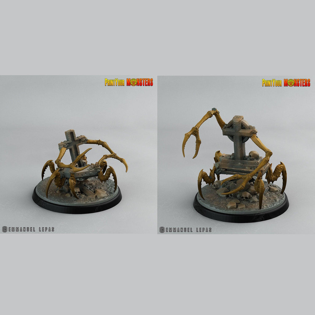 3D Printed Print Your Monsters Graveyard Spiders The Living Graveyard 28mm - 32mm D&D Wargaming