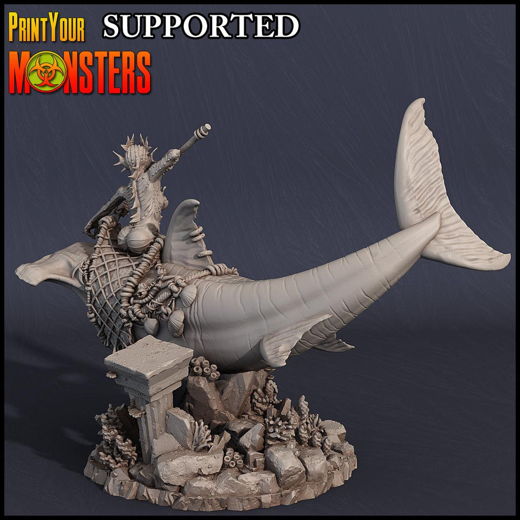 3D Printed Print Your Monsters Great Hammer Rider Dark Water Sanctum 28mm - 32mm D&D Wargaming