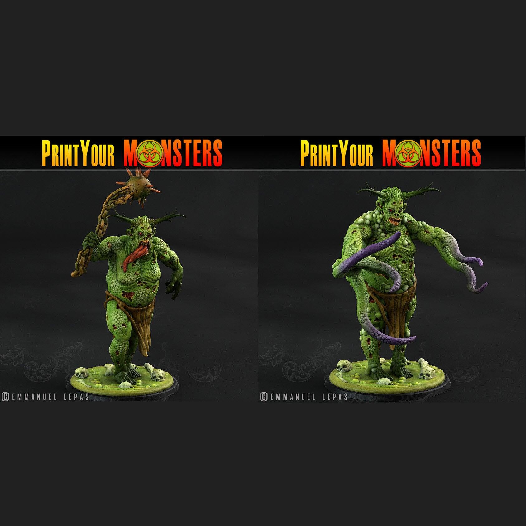 3D Printed Print Your Monsters Guardian Plague Army Of Spooky Swamp Set 28mm - 32mm D&D Wargaming