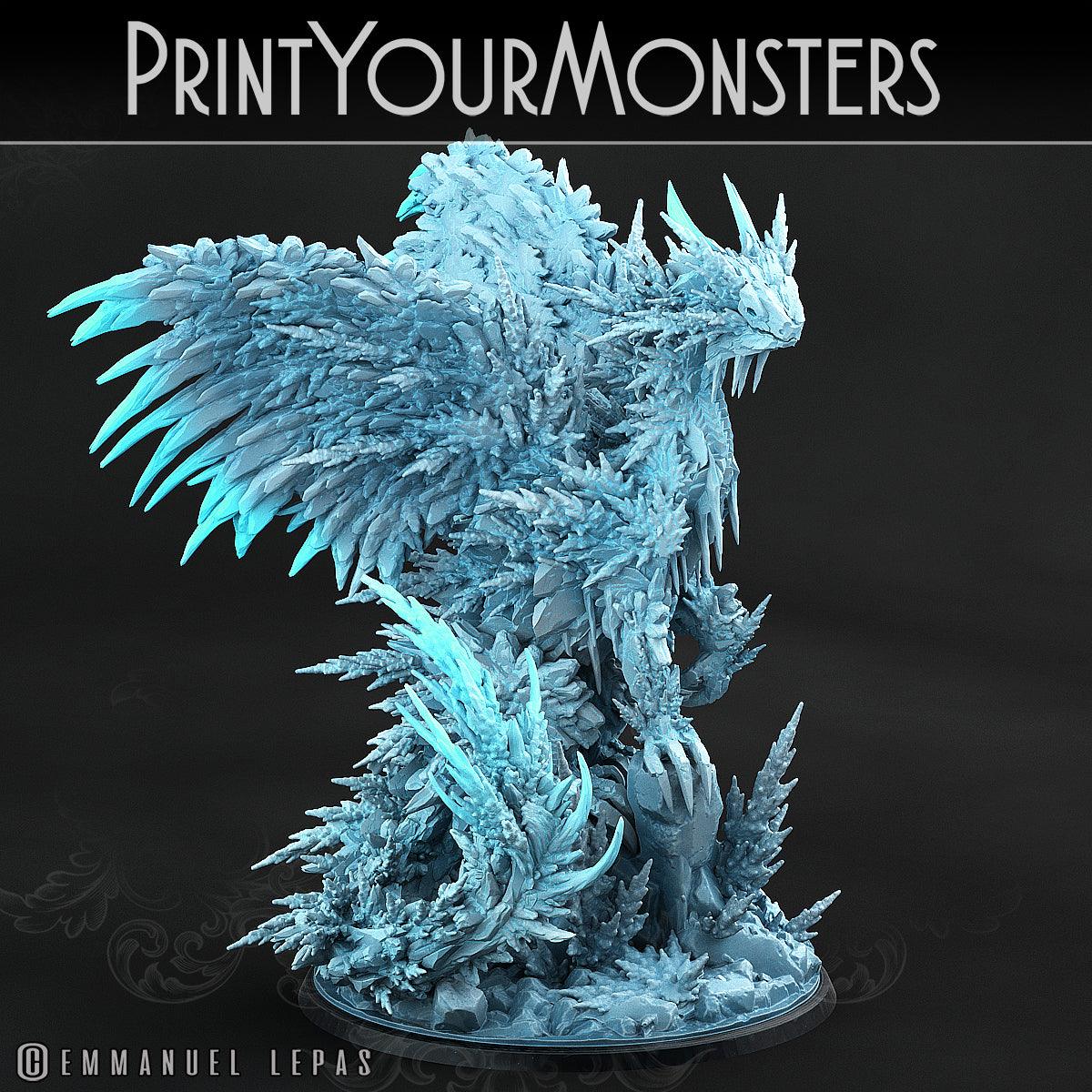 3D Printed Print Your Monsters Hoarfrost Dragon The Wrath of Gloomrime Monsters Part I Set 28mm - 32mm D&D Wargaming