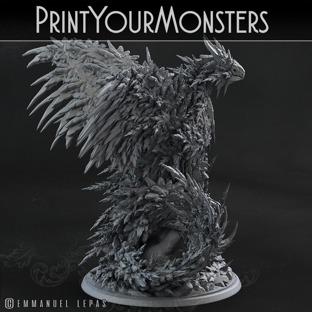 3D Printed Print Your Monsters Hoarfrost Dragon The Wrath of Gloomrime Monsters Part I Set 28mm - 32mm D&D Wargaming