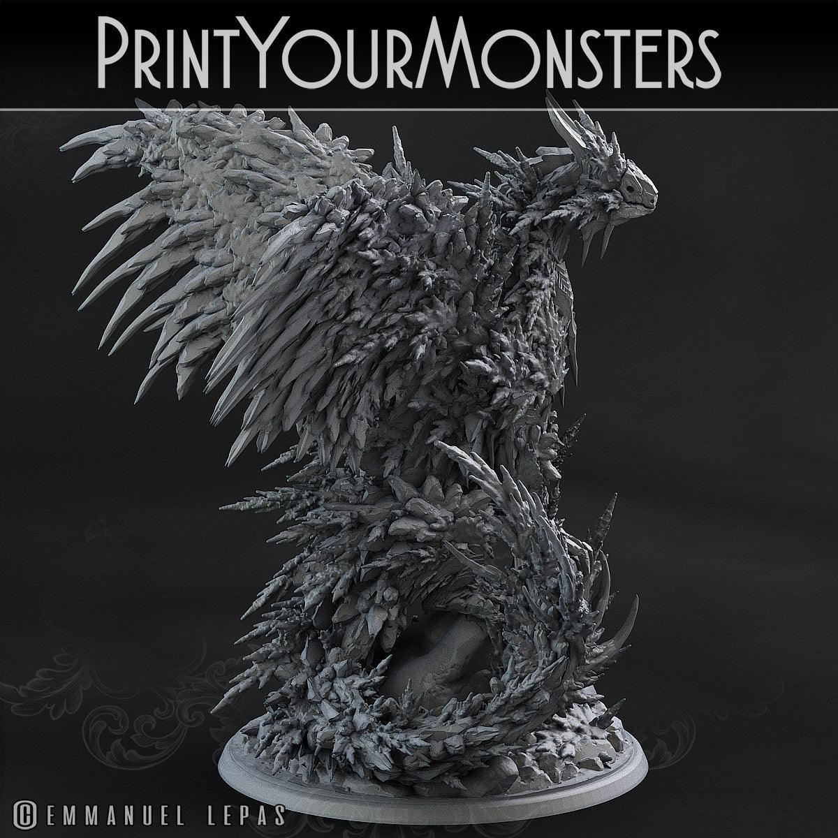 3D Printed Print Your Monsters Hoarfrost Dragon The Wrath of Gloomrime Monsters Part I Set 28mm - 32mm D&D Wargaming