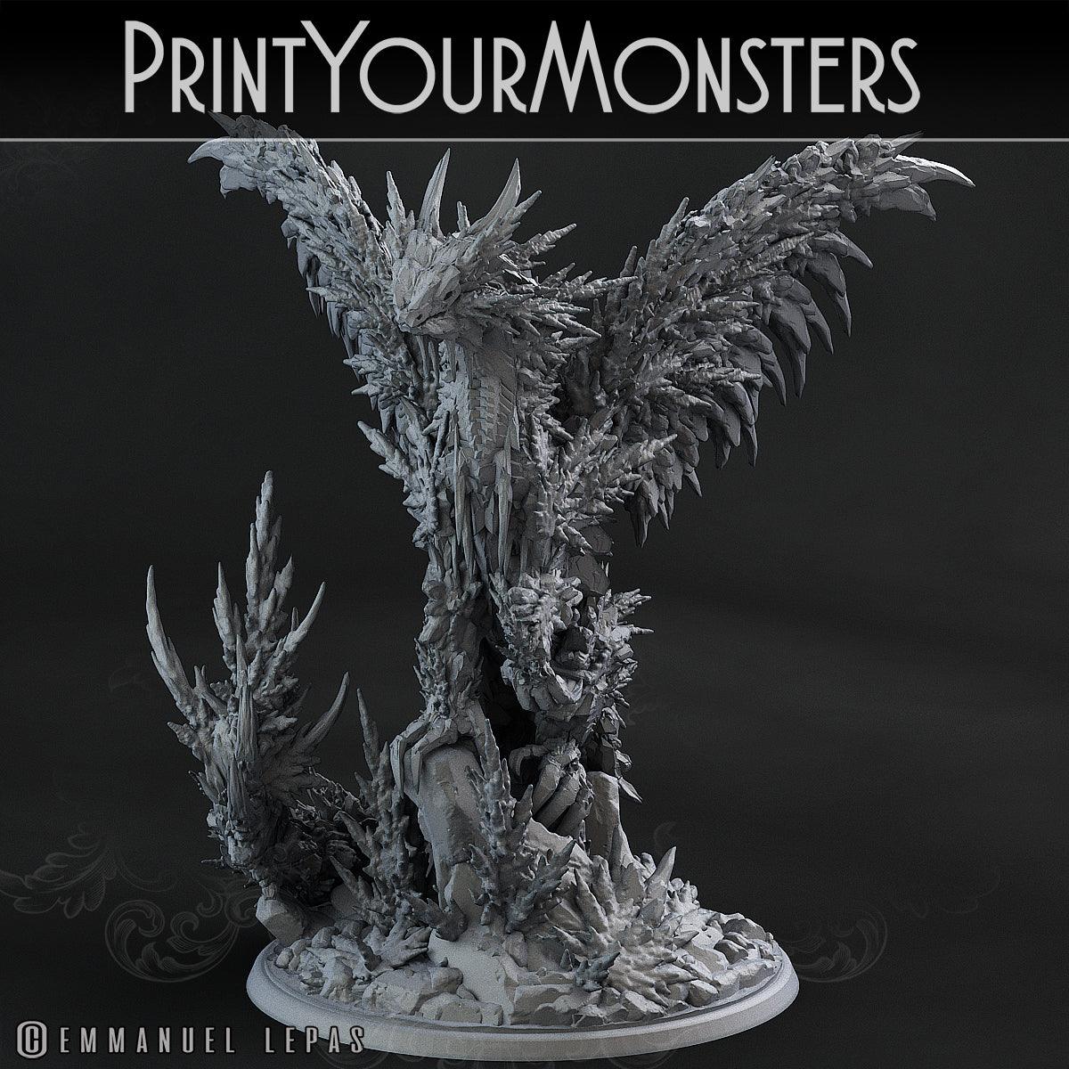 3D Printed Print Your Monsters Hoarfrost Dragon The Wrath of Gloomrime Monsters Part I Set 28mm - 32mm D&D Wargaming