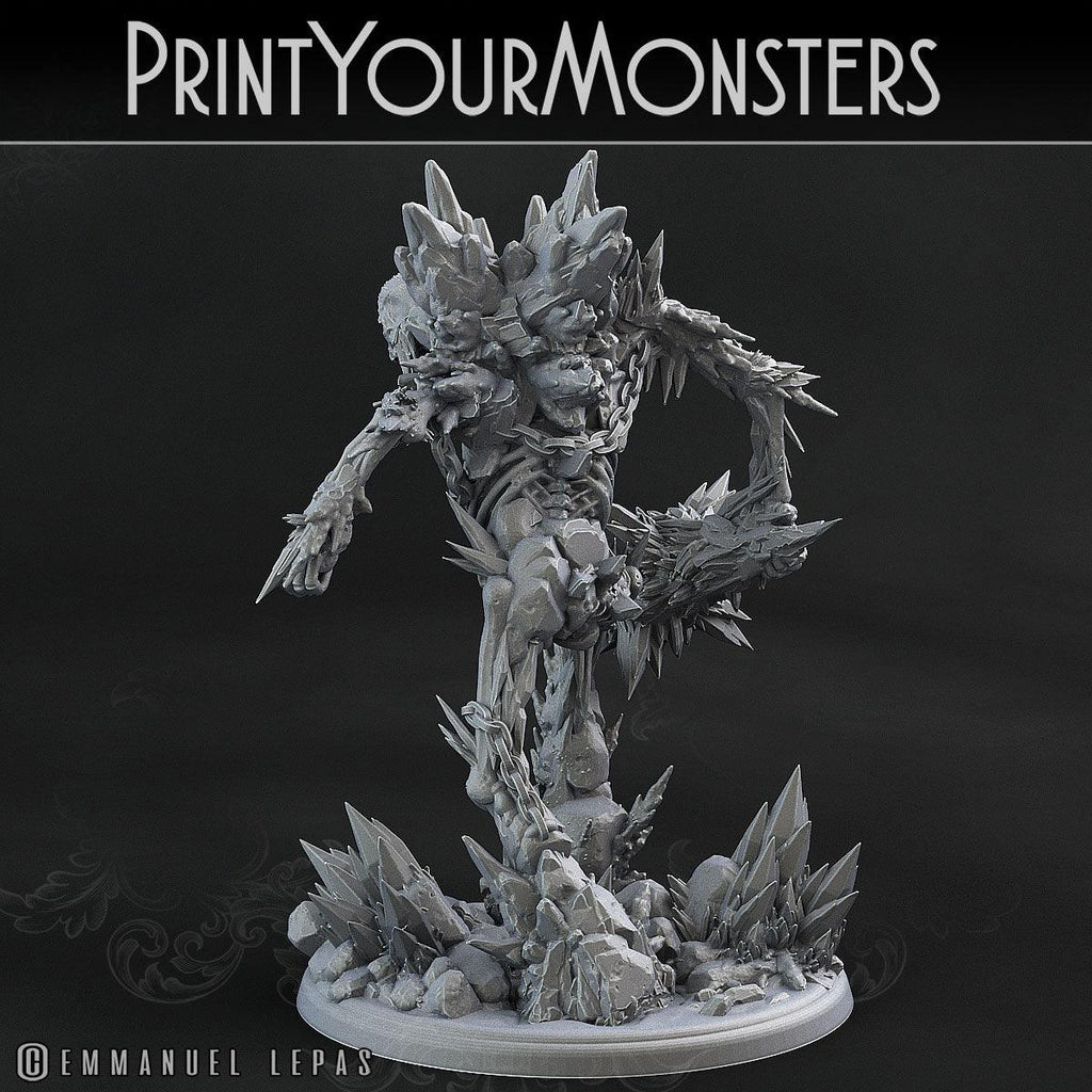 3D Printed Print Your Monsters Hoarfrost Ettin Skeletons The Wrath of Gloomrime Monsters Part II Set 28mm - 32mm D&D Wargaming