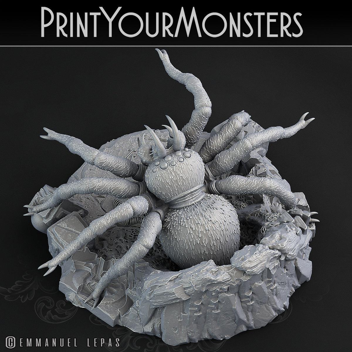 3D Printed Print Your Monsters Hollowhaunt Tarantula Spider 28mm - 32mm D&D Wargaming