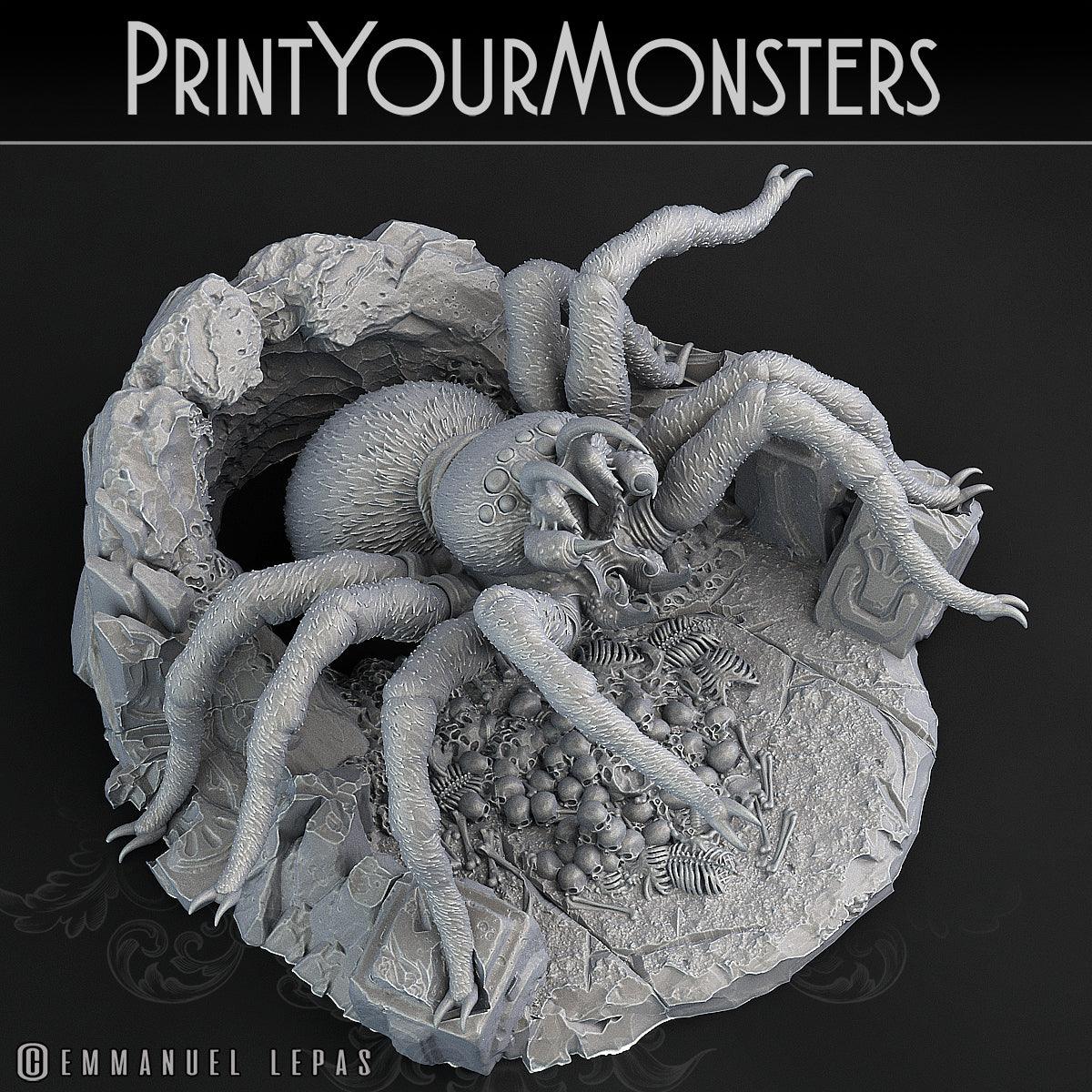 3D Printed Print Your Monsters Hollowhaunt Tarantula Spider 28mm - 32mm D&D Wargaming