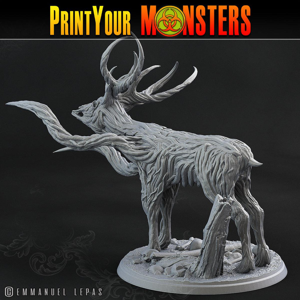 3D Printed Print Your Monsters Horrific Deer The Shadowcreep Wood Set 28mm - 32mm D&D Wargaming
