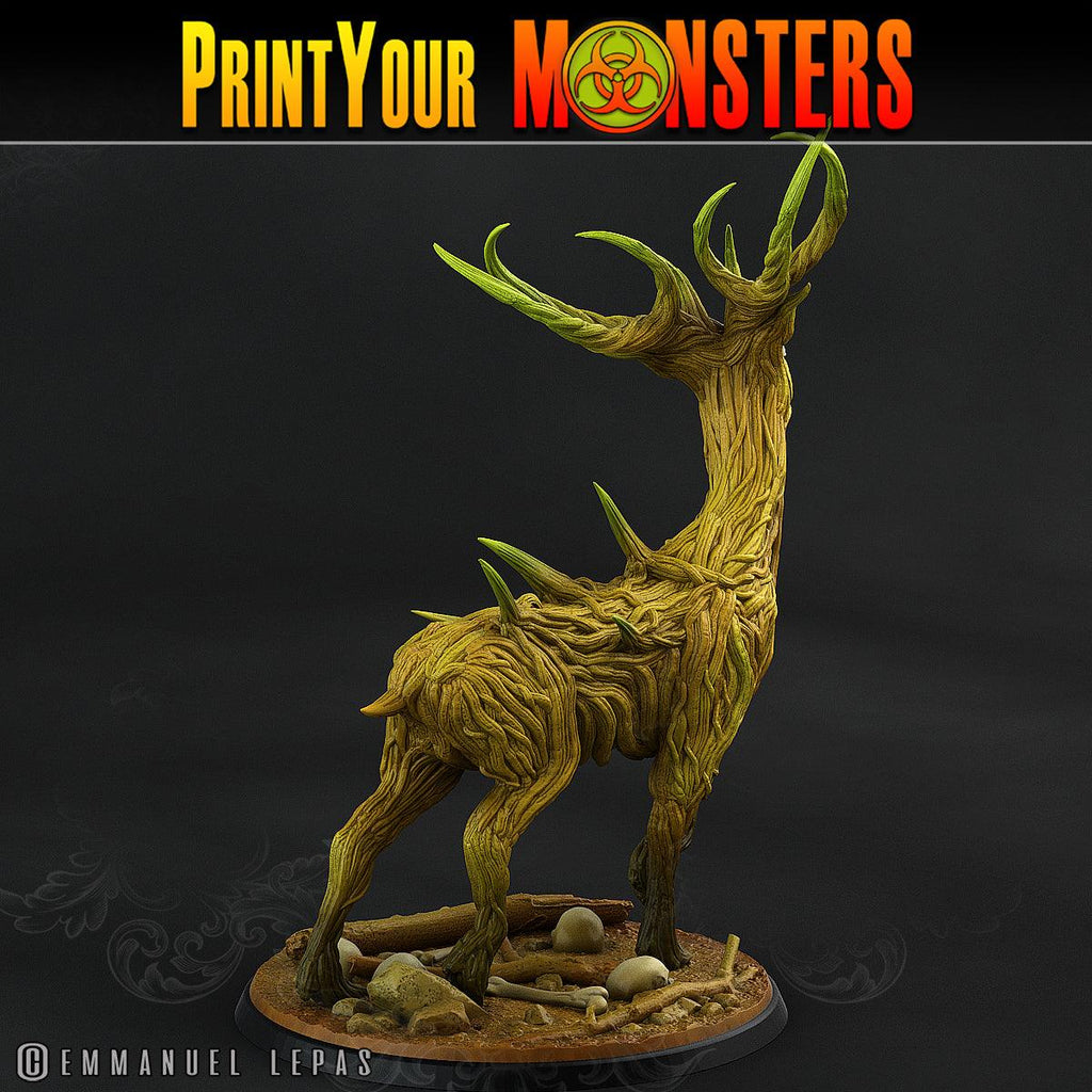 3D Printed Print Your Monsters Horrific Deer The Shadowcreep Wood Set 28mm - 32mm D&D Wargaming