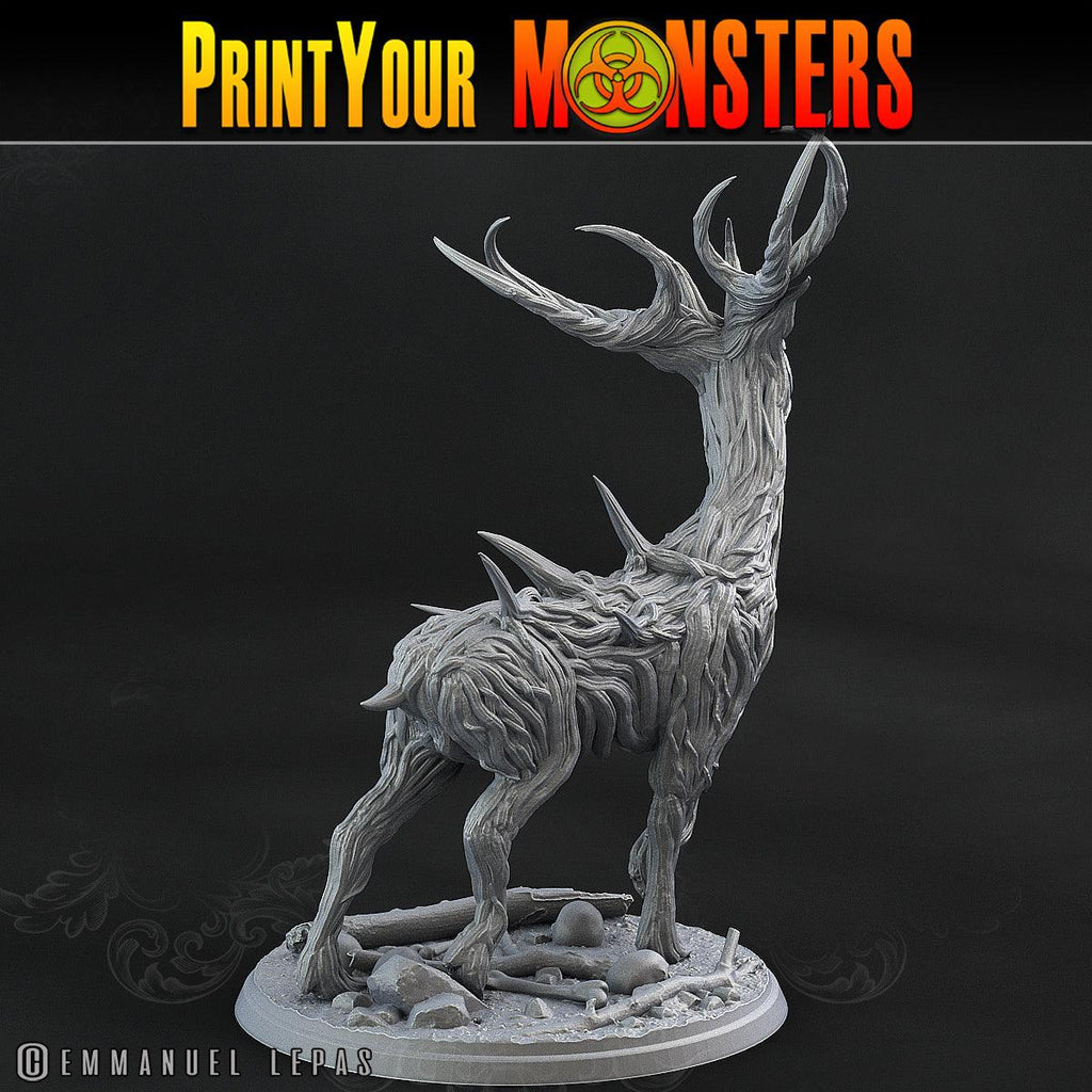 3D Printed Print Your Monsters Horrific Deer The Shadowcreep Wood Set 28mm - 32mm D&D Wargaming