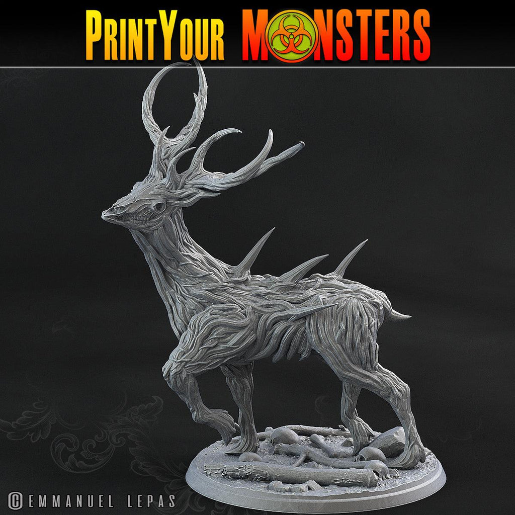 3D Printed Print Your Monsters Horrific Deer The Shadowcreep Wood Set 28mm - 32mm D&D Wargaming