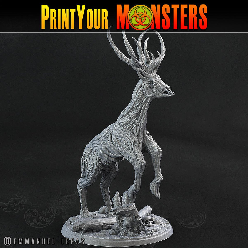 3D Printed Print Your Monsters Horrific Deer The Shadowcreep Wood Set 28mm - 32mm D&D Wargaming