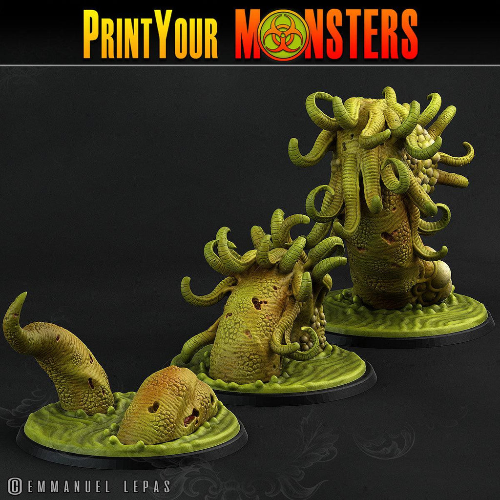 3D Printed Print Your Monsters Horrific Plague Worm Plague Army Of Spooky Swamp Set 28mm - 32mm D&D Wargaming