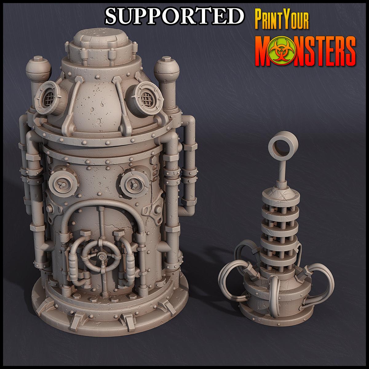 3D Printed Print Your Monsters Horrifying Laboratory Terrain Pack 28mm - 32mm D&D Wargaming
