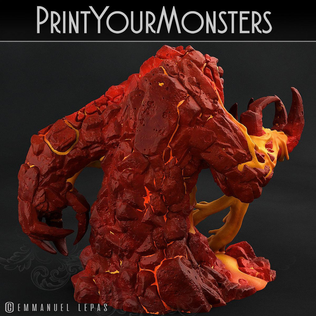 3D Printed Print Your Monsters Infernal Magma Elementals 28mm - 32mm D&D Wargaming
