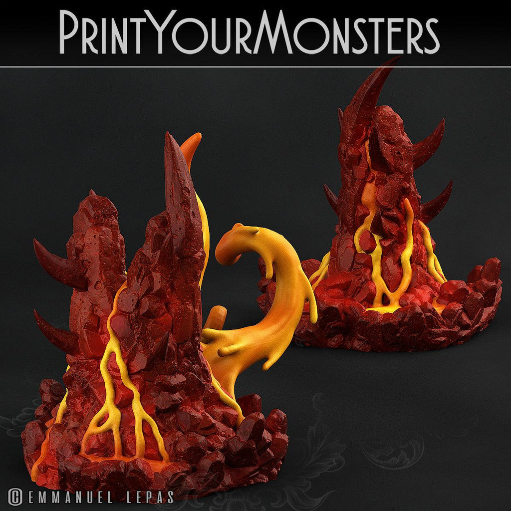 3D Printed Print Your Monsters Infernal Magma Roper 28mm - 32mm D&D Wargaming