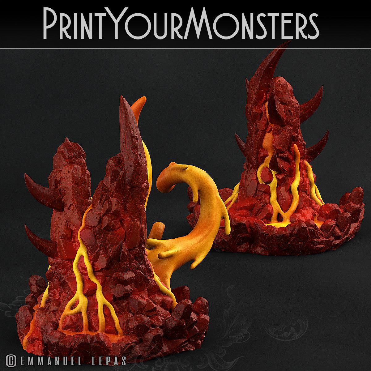 3D Printed Print Your Monsters Infernal Magma Roper 28mm - 32mm D&D Wargaming