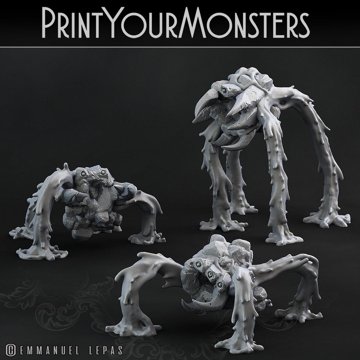 3D Printed Print Your Monsters Infernal Magma Spiders 28mm - 32mm D&D Wargaming