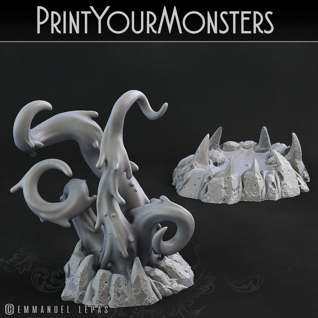 3D Printed Print Your Monsters Infernal Magma Tentacles 28mm - 32mm D&D Wargaming