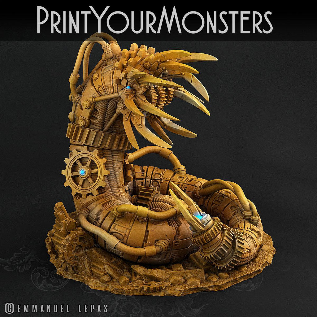 3D Printed Print Your Monsters Mechanic Worm Total Worms 2 Set 28mm - 32mm D&D Wargaming