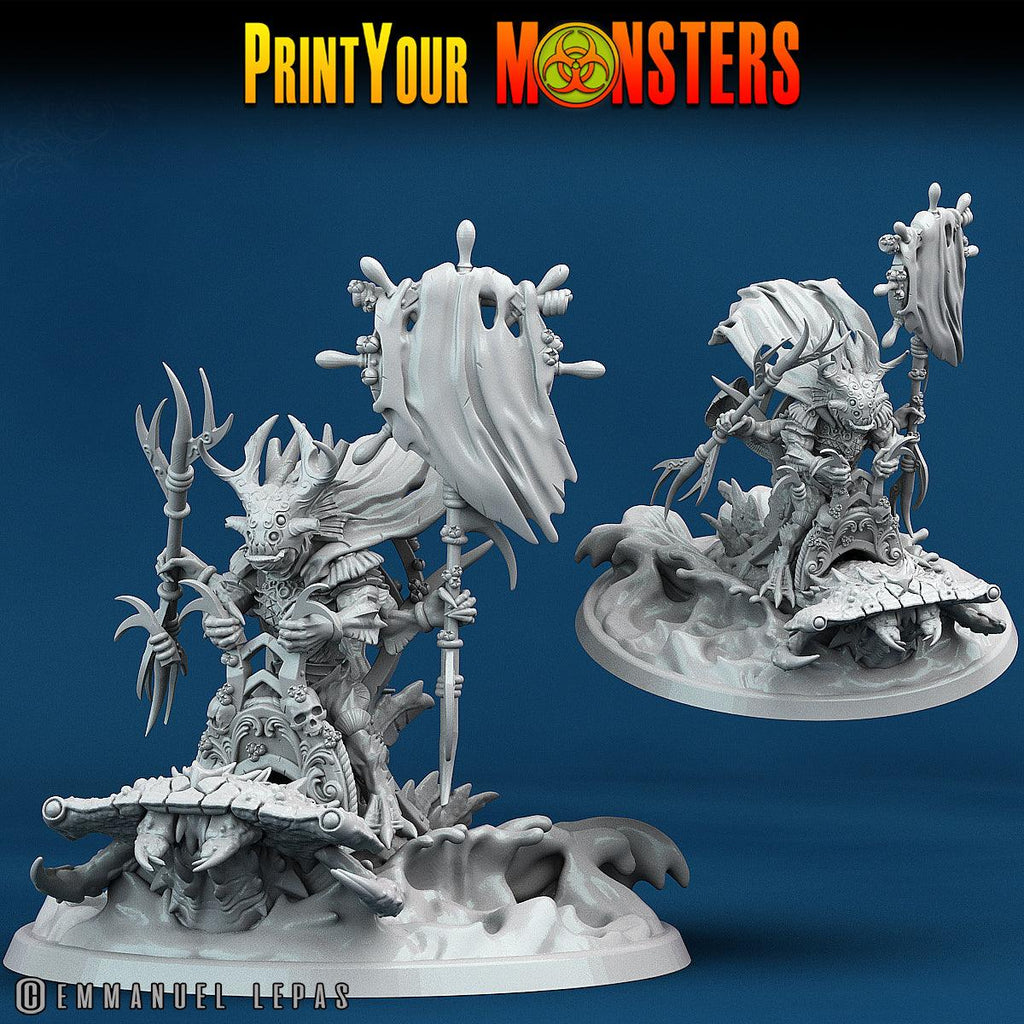 3D Printed Print Your Monsters Mutant Sharks The Searakin Domination Set 28mm - 32mm D&D Wargaming