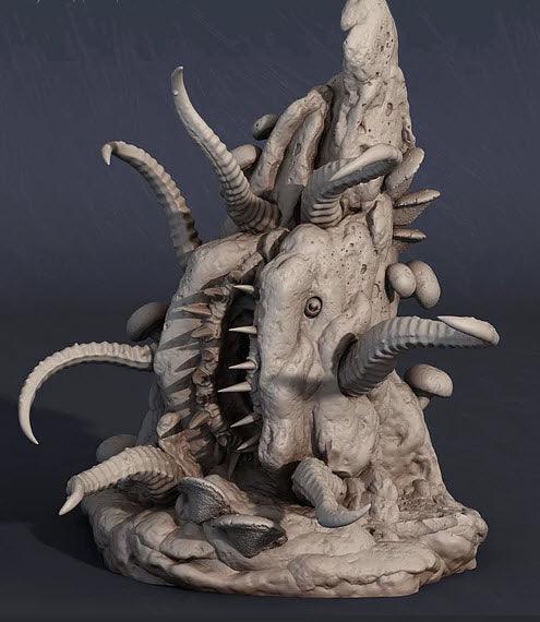 3D Printed Print Your Monsters Nightmare Grappler Fungi Nightmare Grotto Fungi 28mm - 32mm D&D Wargaming