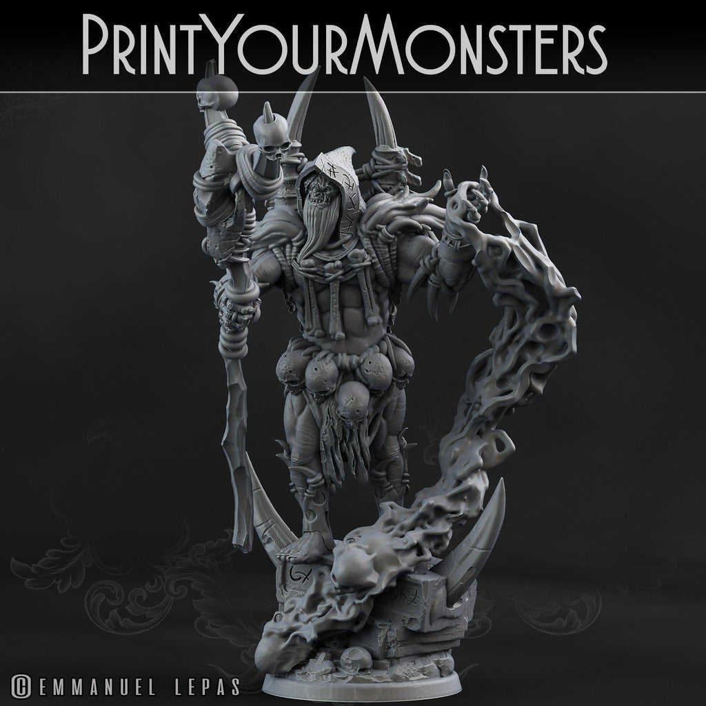 3D Printed Print Your Monsters Orc Shaman Desert Orcs Set 28mm - 32mm D&D Wargaming