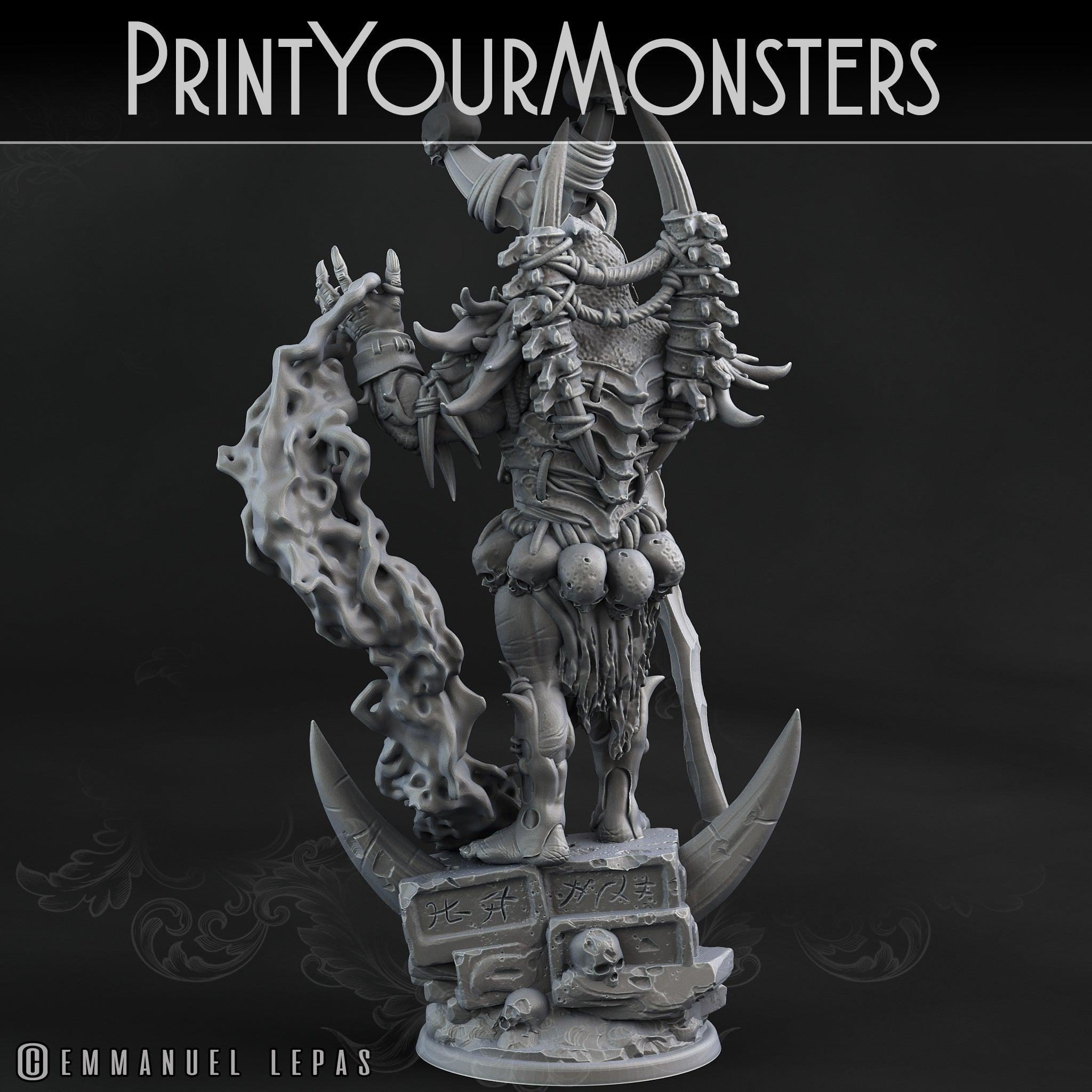 3D Printed Print Your Monsters Orc Shaman Desert Orcs Set 28mm - 32mm D&D Wargaming