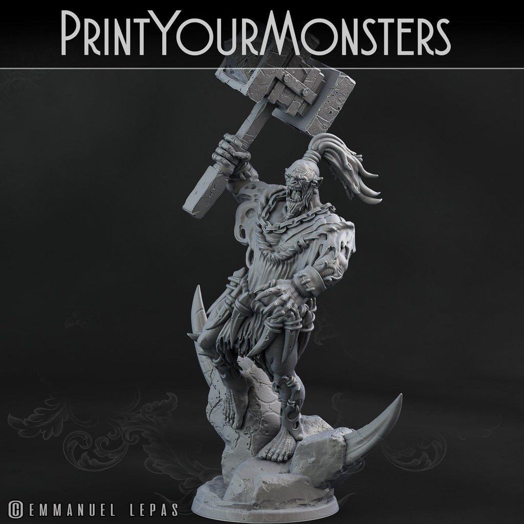 3D Printed Print Your Monsters Orc Warrior 1 Desert Orcs Set 28mm - 32mm D&D Wargaming