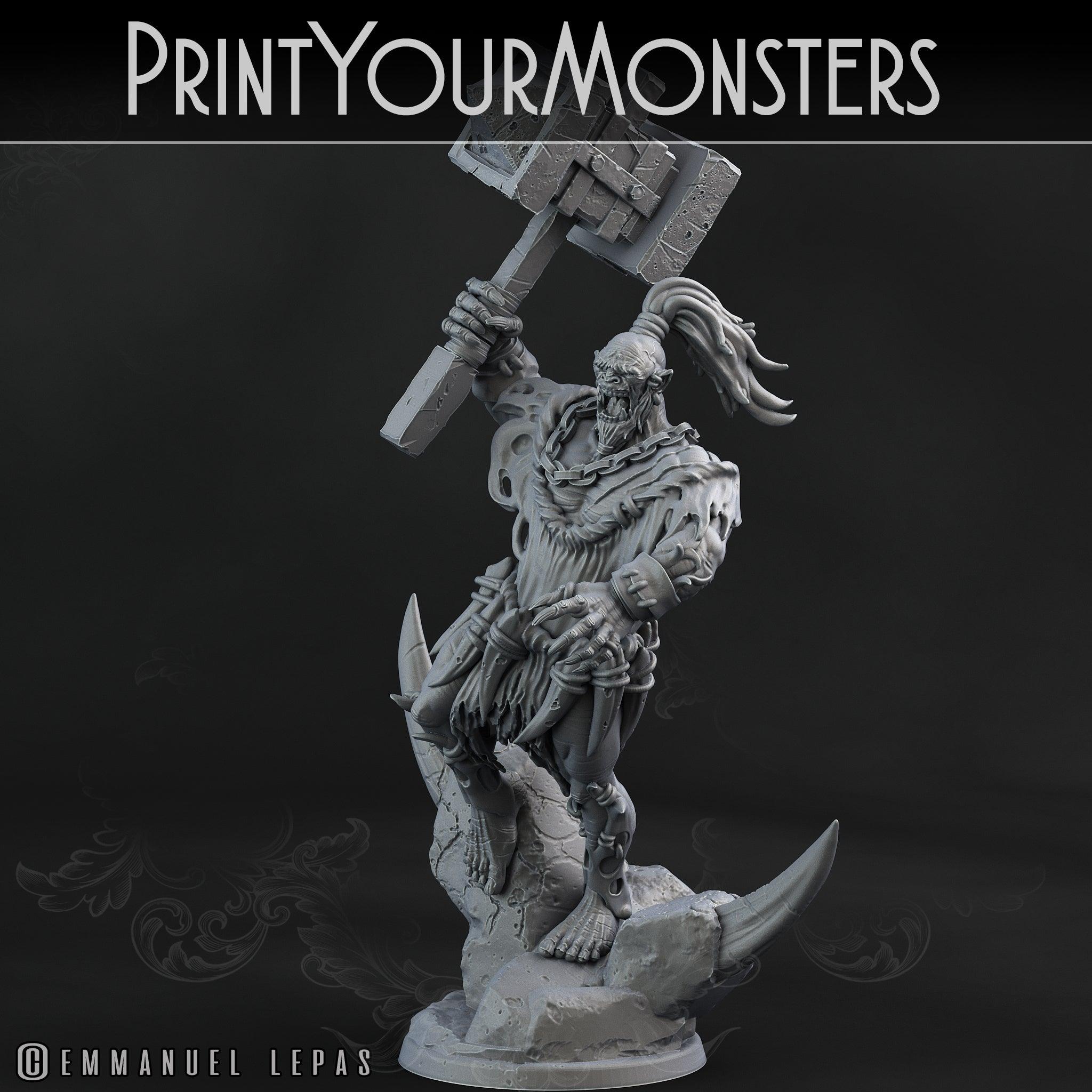 3D Printed Print Your Monsters Orc Warrior 1 Desert Orcs Set 28mm - 32mm D&D Wargaming