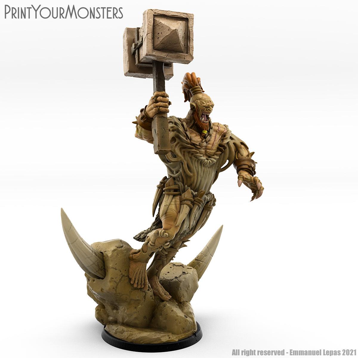 3D Printed Print Your Monsters Orc Warrior 1 Desert Orcs Set 28mm - 32mm D&D Wargaming